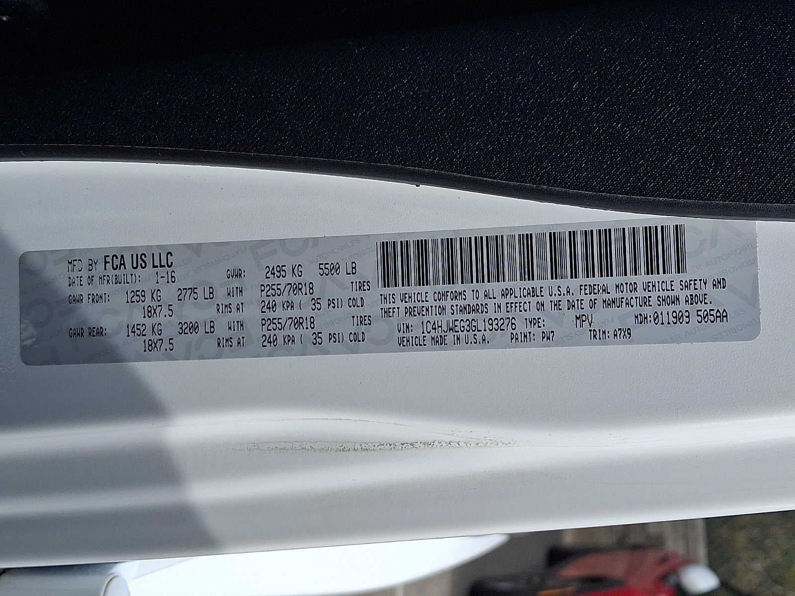 2016 Jeep Wrangler Unlimited 4WD 4dr Sahara