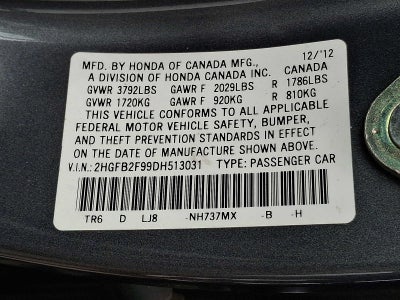 2013 Honda Civic 4dr Auto EX-L PZEV