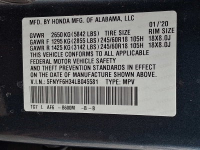 2020 Honda Pilot EX AWD