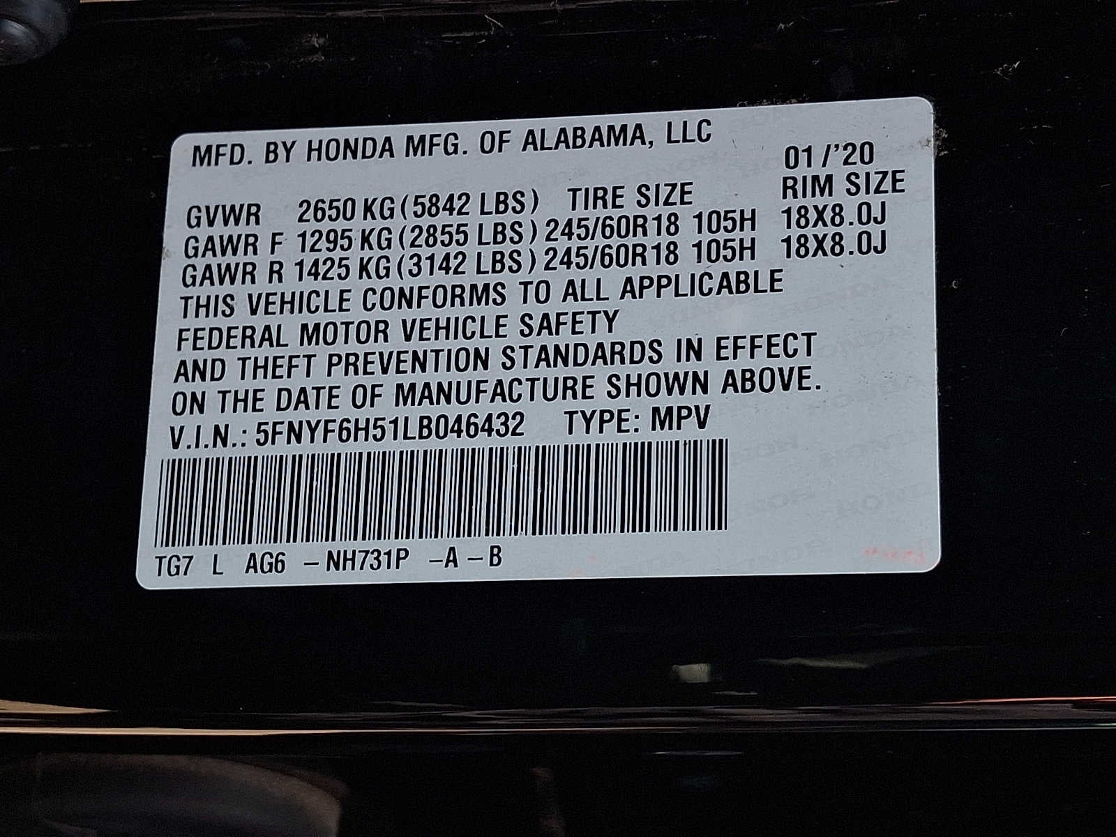 2020 Honda Pilot EX-L AWD