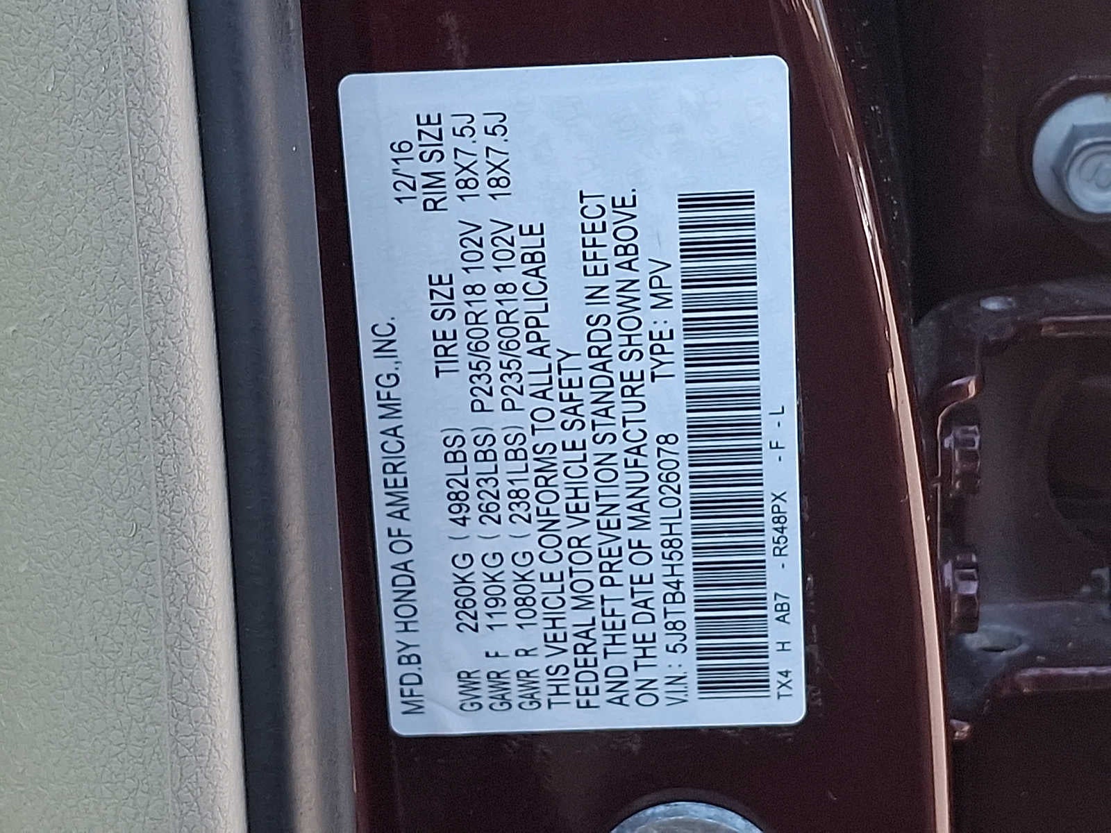 2017 Acura RDX AWD w/Technology Pkg