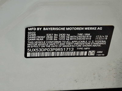 2023 BMW X3 xDrive30i Sports Activity Vehicle