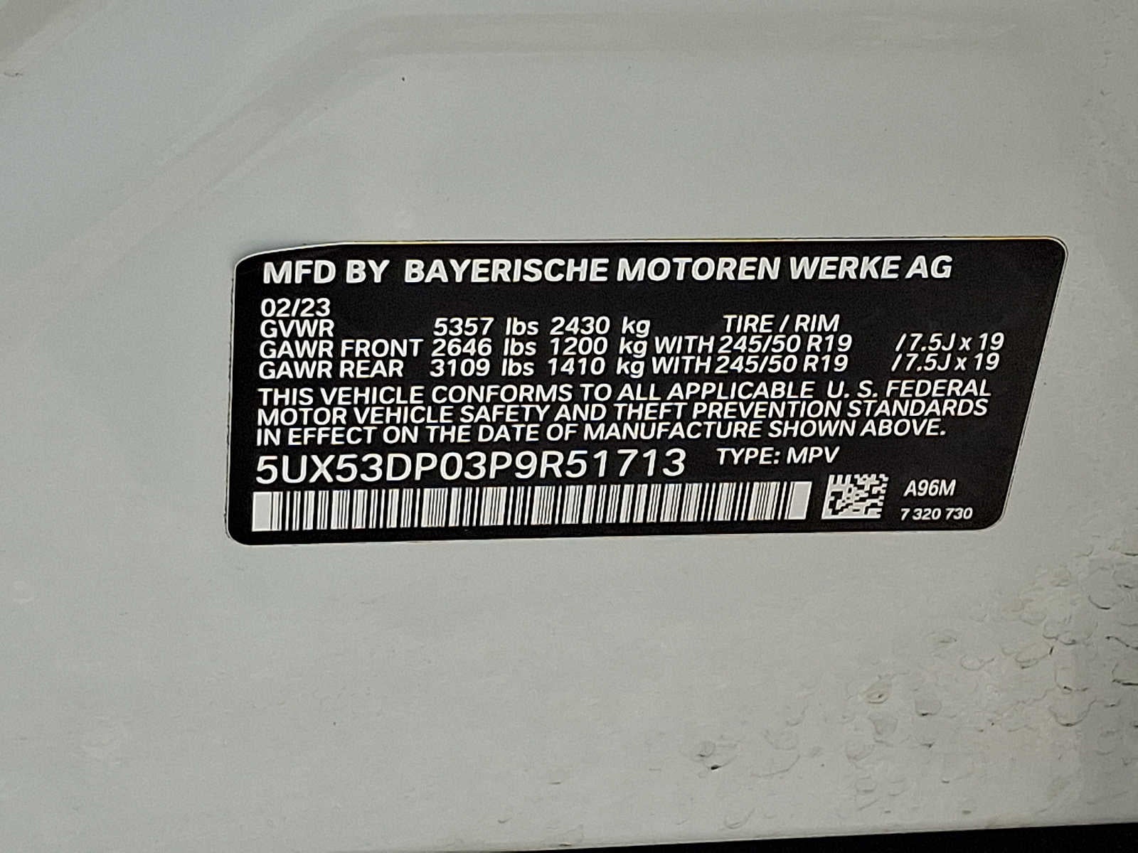 2023 BMW X3 xDrive30i Sports Activity Vehicle