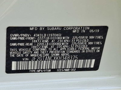 2019 Subaru Crosstrek 2.0i Limited CVT