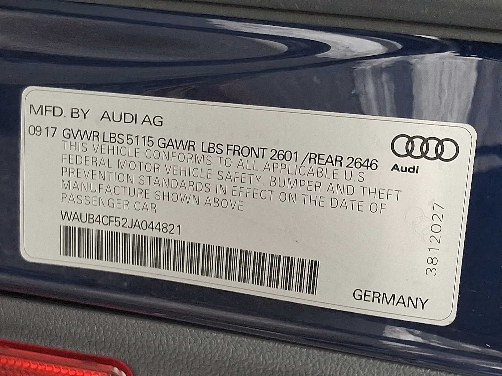 2018 Audi S5 Sportback 3.0 TFSI Premium Plus