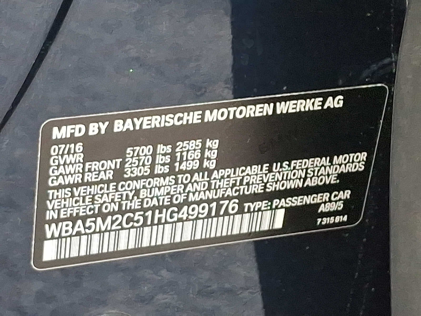 2017 BMW 5 Series 535i Gran Turismo