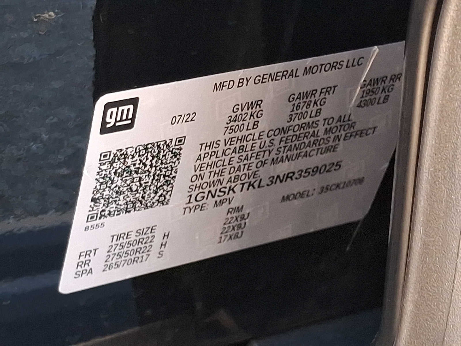 2022 Chevrolet Tahoe 4WD 4dr High Country