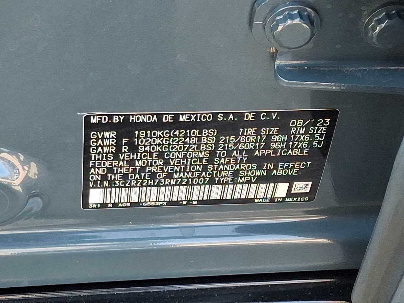 2024 Honda HR-V EX-L AWD CVT