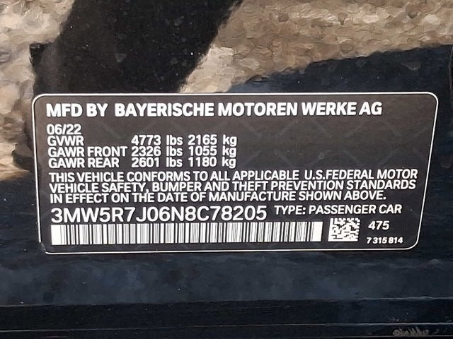 2022 BMW 3 Series 330i xDrive Sedan North America