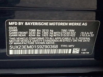 2025 BMW X7 xDrive40i Sports Activity Vehicle