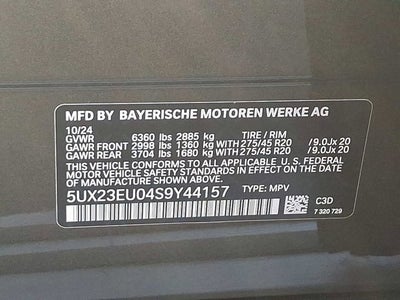 2025 BMW X5 xDrive40i Sports Activity Vehicle