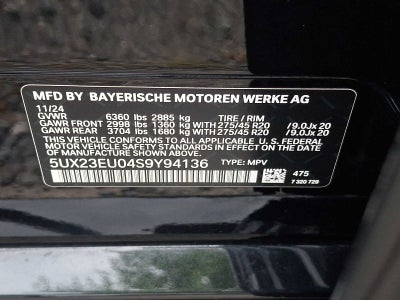 2025 BMW X5 xDrive40i Sports Activity Vehicle