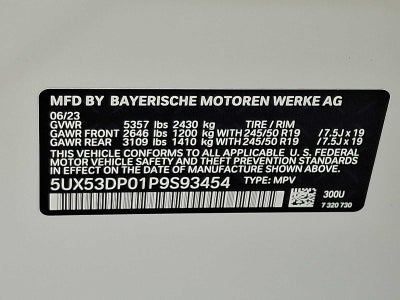 2023 BMW X3 xDrive30i Sports Activity Vehicle
