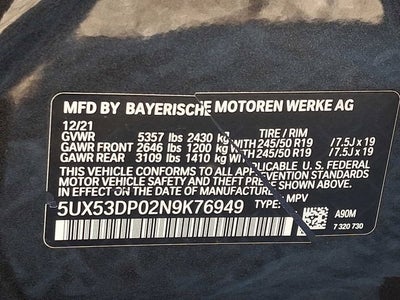 2022 BMW X3 xDrive30i Sports Activity Vehicle