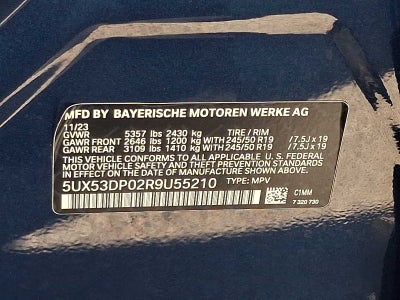 2024 BMW X3 xDrive30i Sports Activity Vehicle