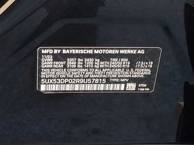 2024 BMW X3 xDrive30i Sports Activity Vehicle