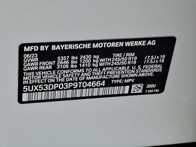 2023 BMW X3 xDrive30i Sports Activity Vehicle