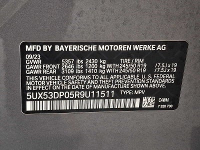 2024 BMW X3 xDrive30i Sports Activity Vehicle