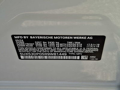 2024 BMW X3 xDrive30i Sports Activity Vehicle