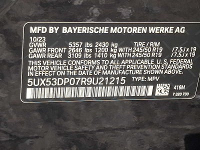 2024 BMW X3 xDrive30i Sports Activity Vehicle