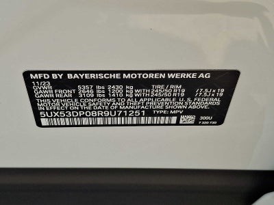 2024 BMW X3 xDrive30i Sports Activity Vehicle