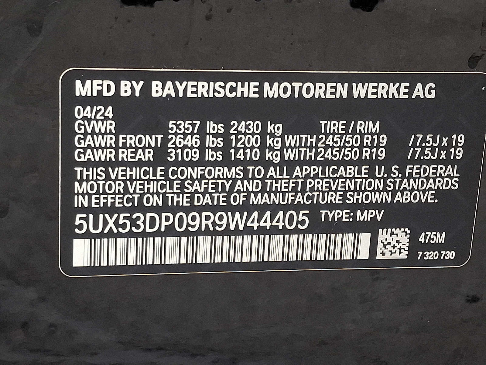 2024 BMW X3 xDrive30i Sports Activity Vehicle