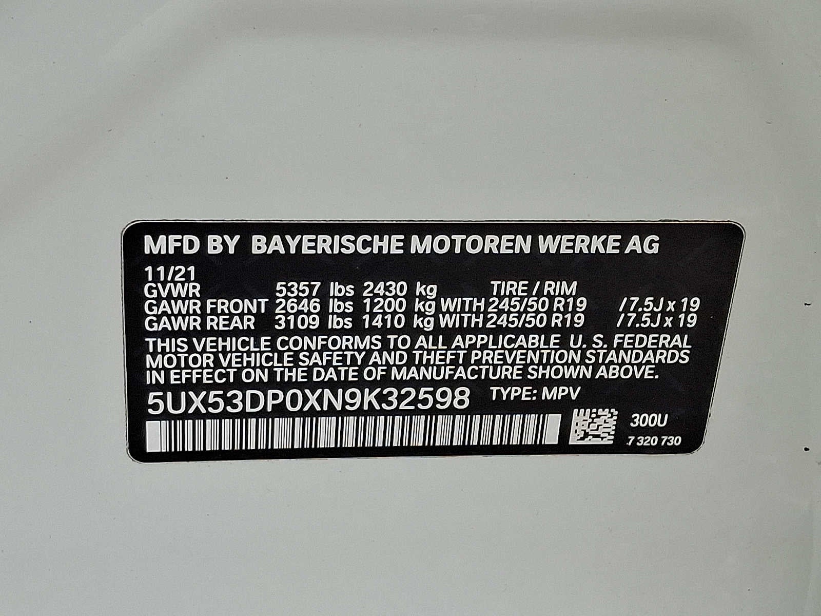 2022 BMW X3 xDrive30i Sports Activity Vehicle