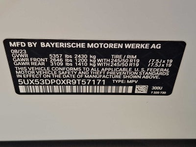 2024 BMW X3 xDrive30i Sports Activity Vehicle