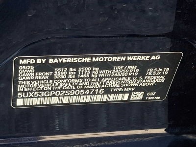 2025 BMW X3 30 xDrive Sports Activity Vehicle