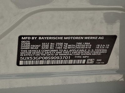 2025 BMW X3 30 xDrive Sports Activity Vehicle