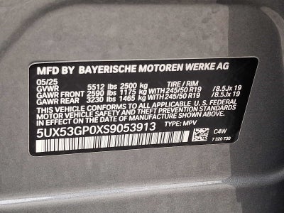 2025 BMW X3 30 xDrive Sports Activity Vehicle