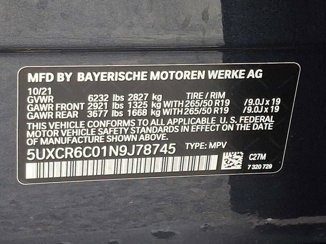 2022 BMW X5 xDrive40i Sports Activity Vehicle