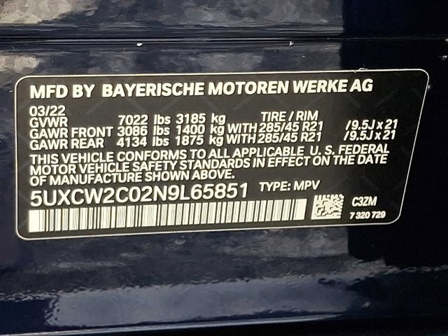 2022 BMW X7 xDrive40i Sports Activity Vehicle