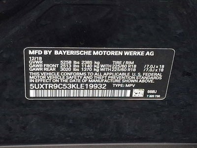 2019 BMW X3 xDrive30i Sports Activity Vehicle