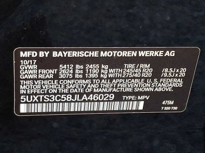 2018 BMW X3 M40i Sports Activity Vehicle