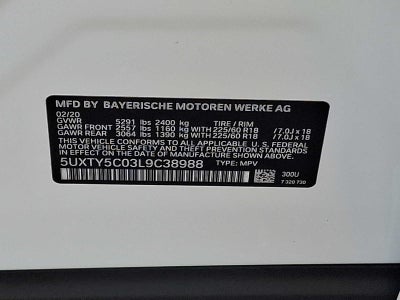 2020 BMW X3 xDrive30i Sports Activity Vehicle