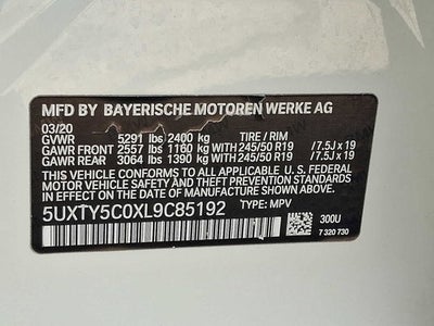 2020 BMW X3 xDrive30i Sports Activity Vehicle