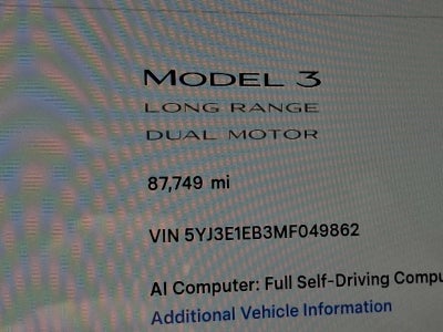 2021 Tesla Model 3 Long Range AWD