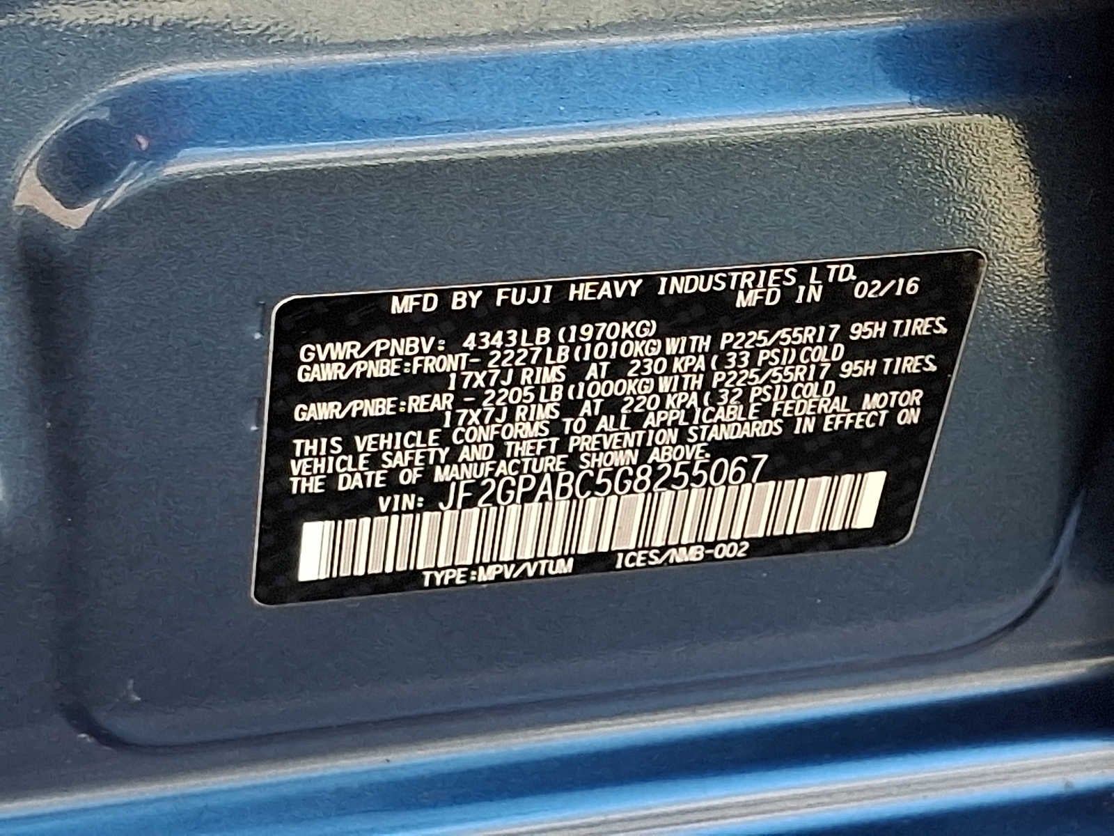 2016 Subaru Crosstrek 5dr CVT 2.0i Premium