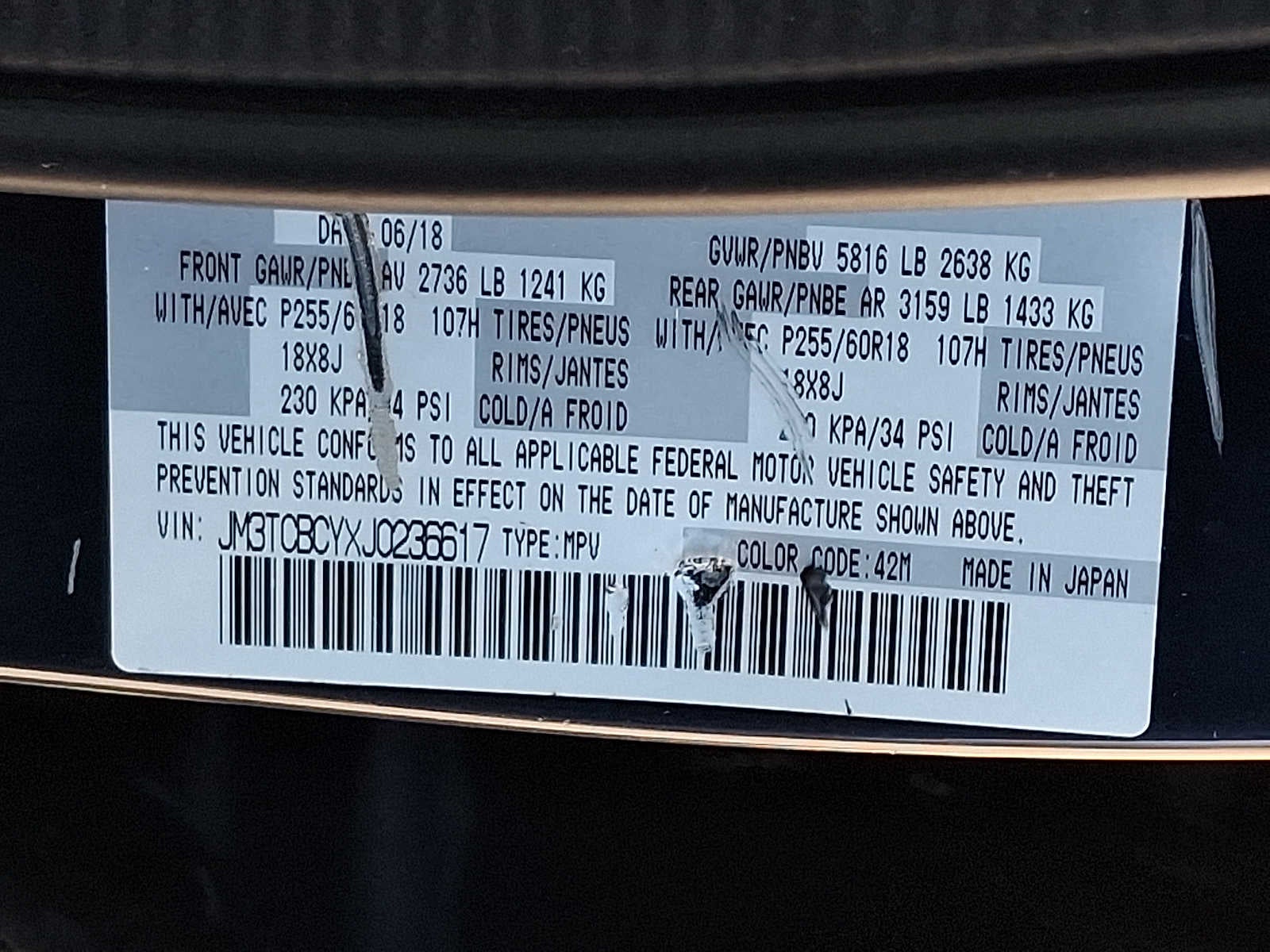 2018 Mazda Mazda CX-9 Touring AWD