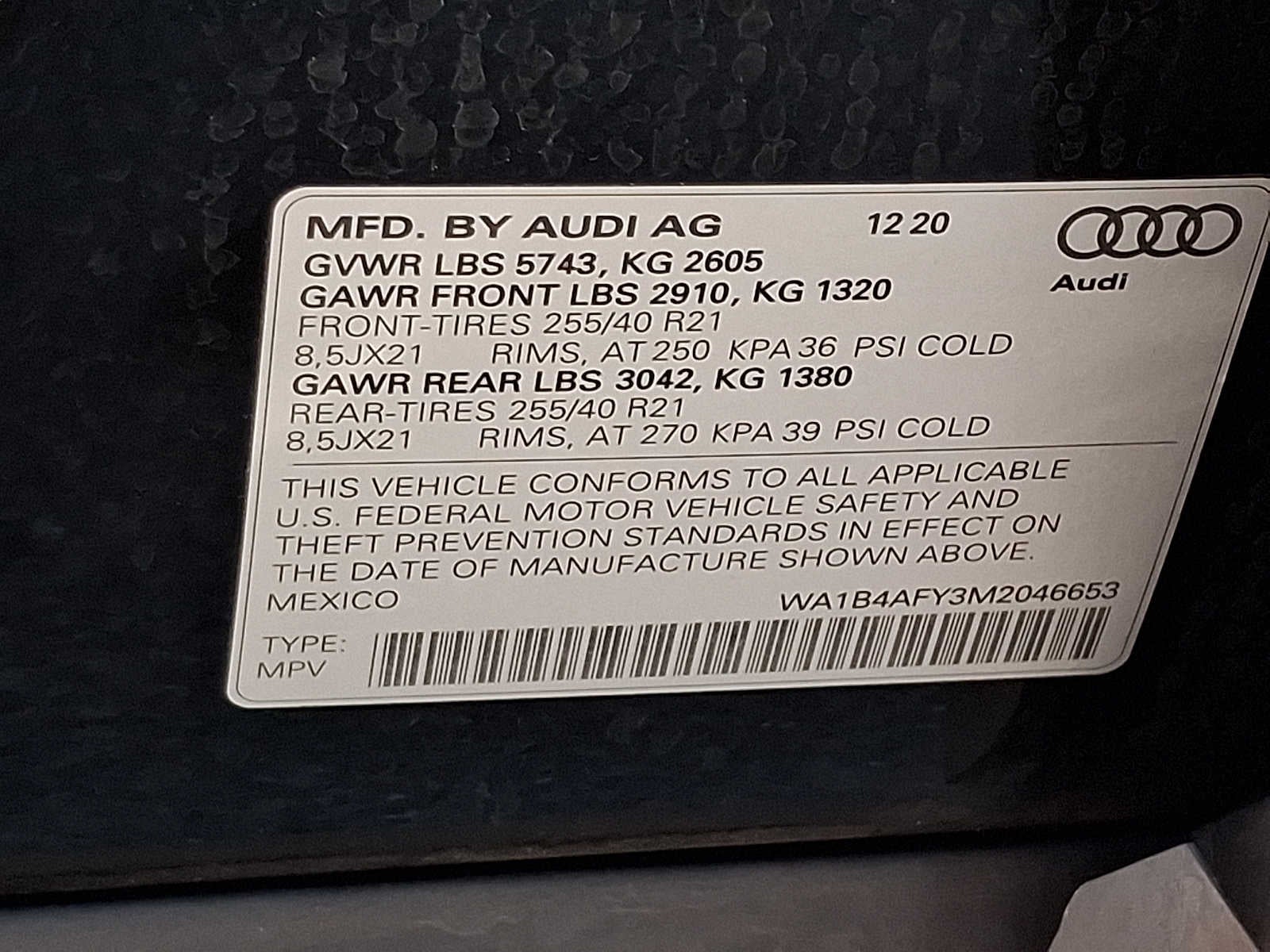 2021 Audi SQ5 Premium Plus 3.0 TFSI quattro