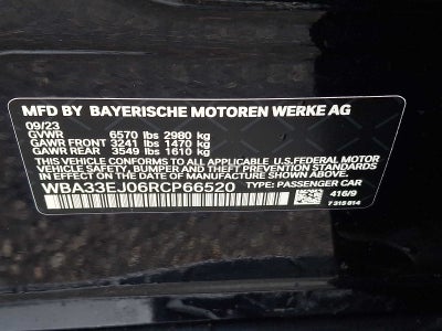 2024 BMW 7 Series 760i xDrive Sedan