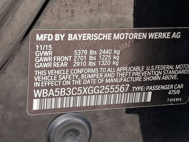 2016 BMW 5 Series 4dr Sdn 535i xDrive AWD