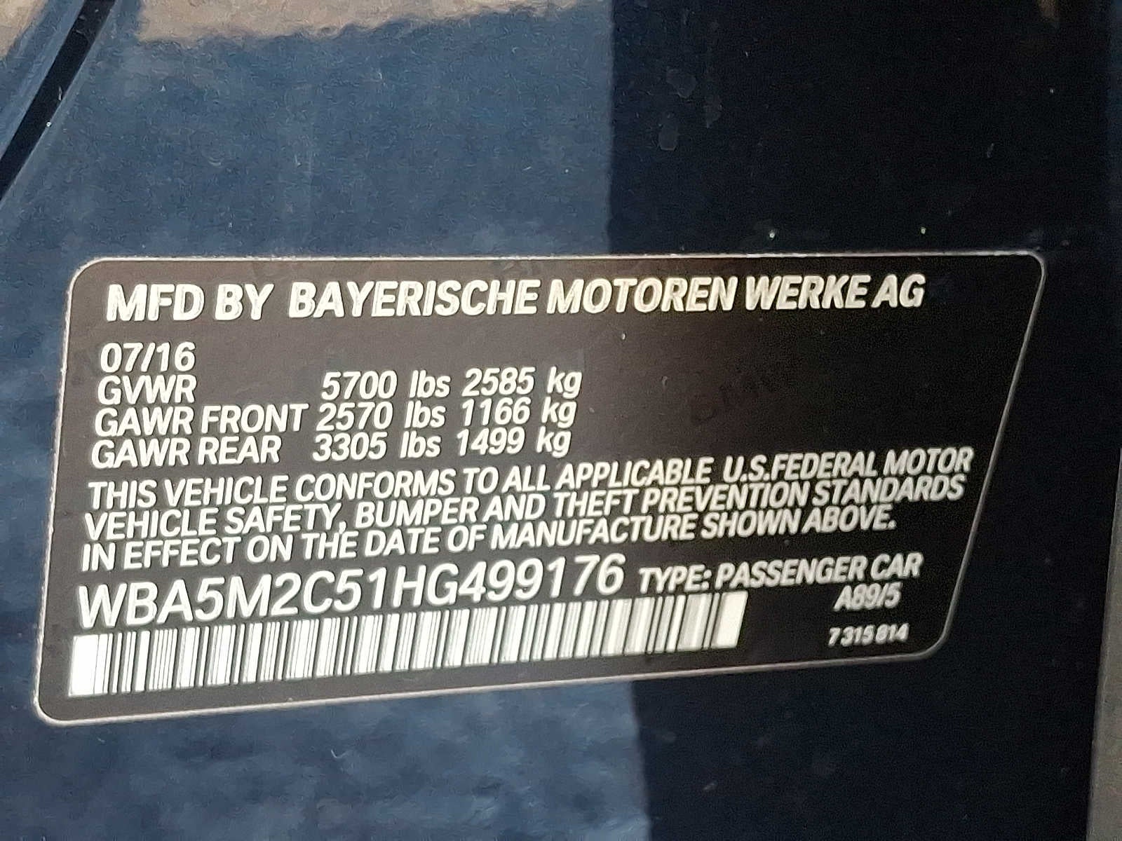 2017 BMW 5 Series 535i Gran Turismo