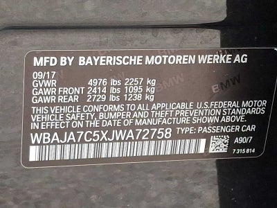 2018 BMW 5 Series 530i xDrive Sedan