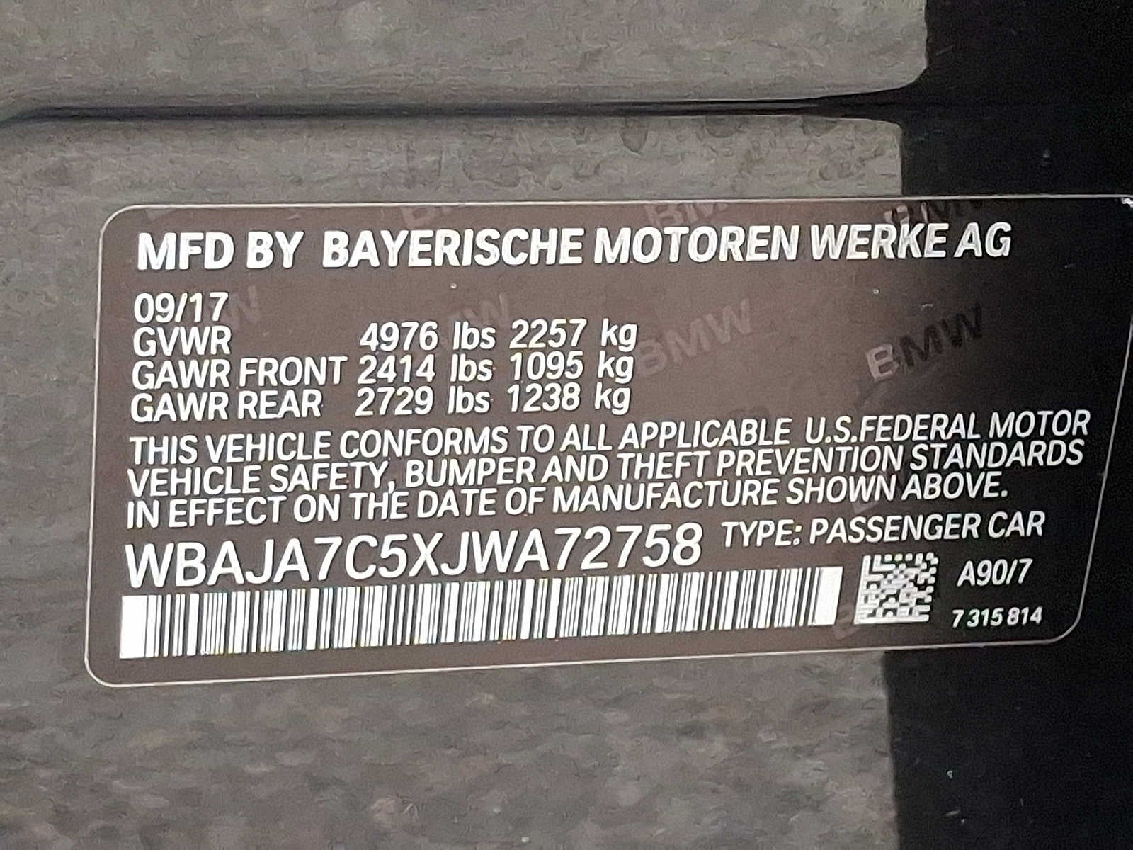 2018 BMW 5 Series 530i xDrive Sedan