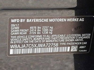 2018 BMW 5 Series 530i xDrive Sedan