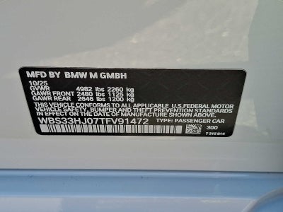 2026 BMW M3 Competition xDrive Sedan