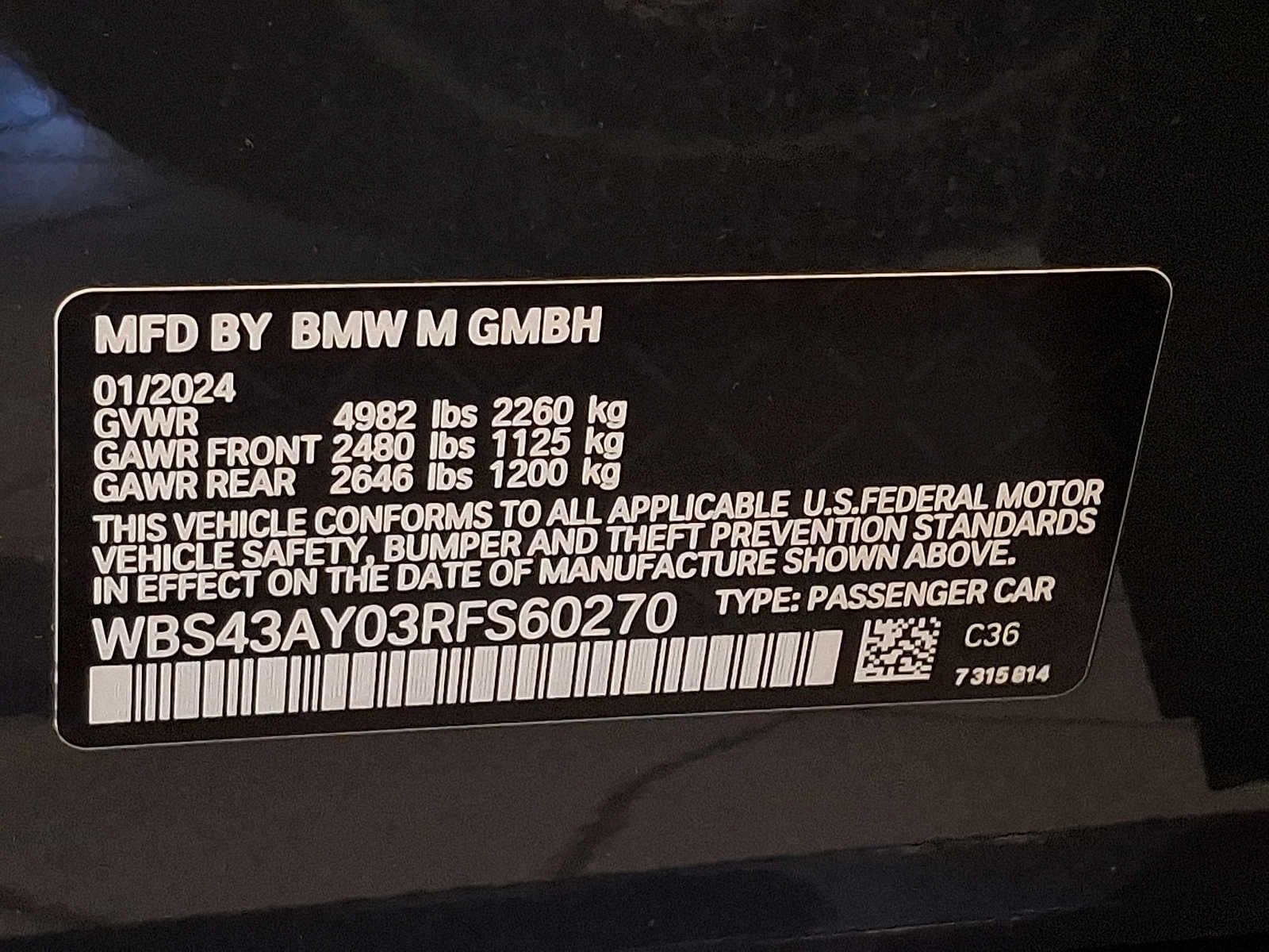 2024 BMW M3 Competition xDrive Sedan