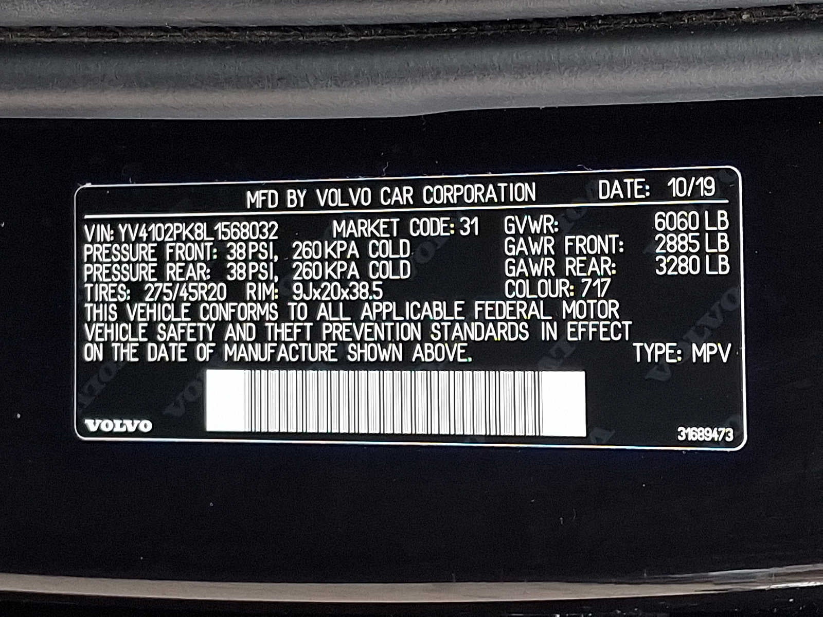 2020 Volvo XC90 T5 AWD Momentum 7 Passenger